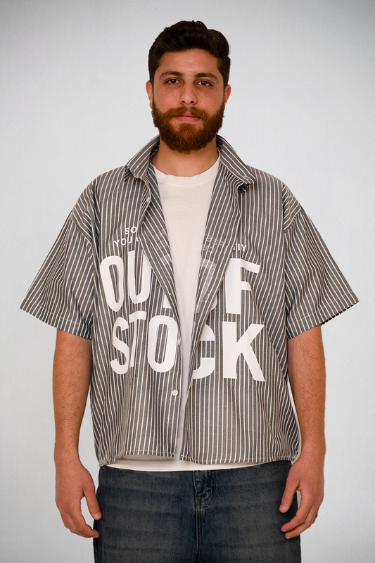 Mono Stripe “Out of Stock” Shirt – Urban Edition