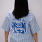Essential  Oversized Striped Shirt – Sky Blue