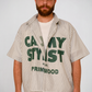 Stripe “Calmy Stylist” Statement Shirt – Sand Edition