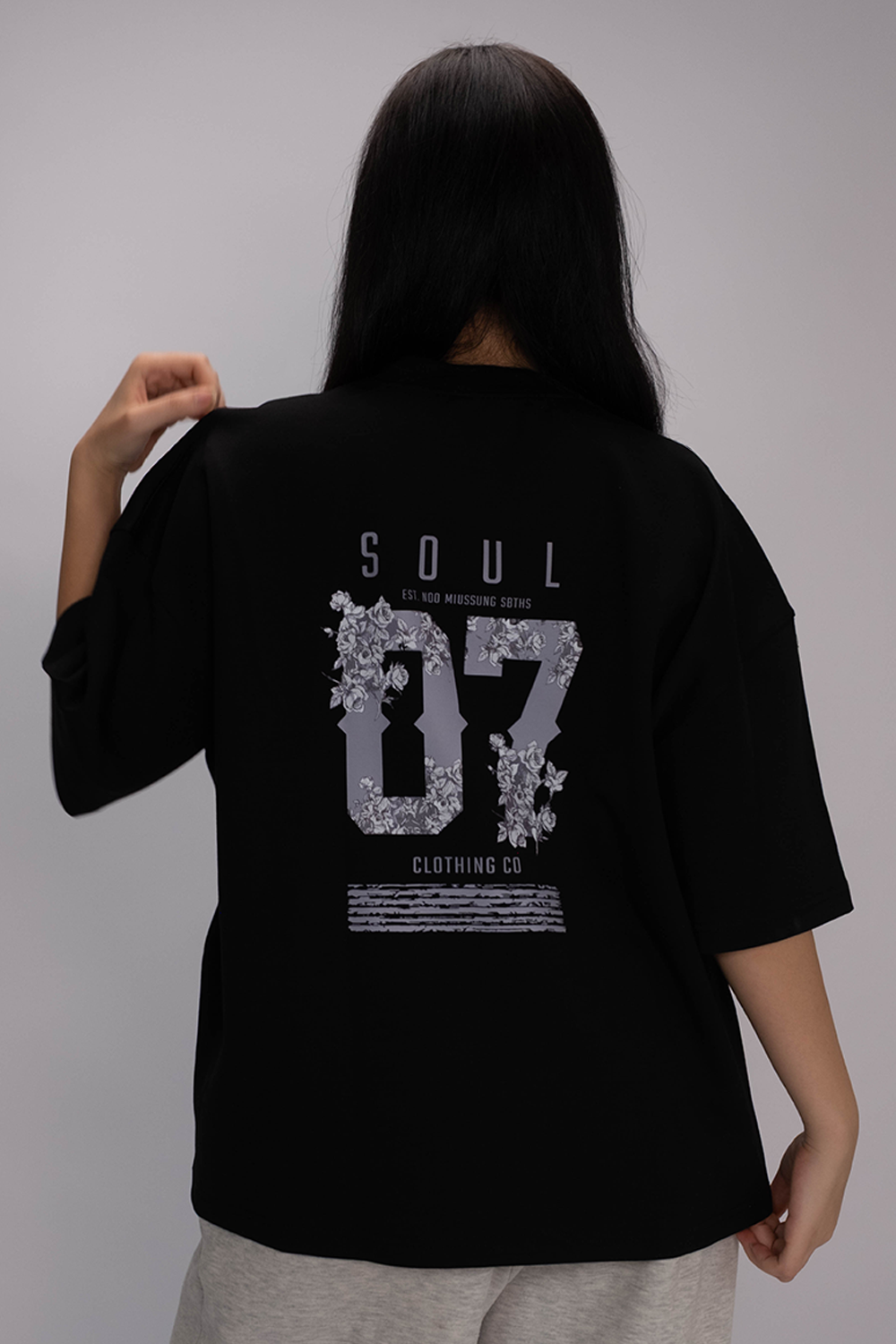 Soul 07 Oversized Tee – Black