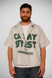 Stripe “Calmy Stylist” Statement Shirt – Sand Edition