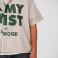 Stripe “Calmy Stylist” Statement Shirt – Sand Edition