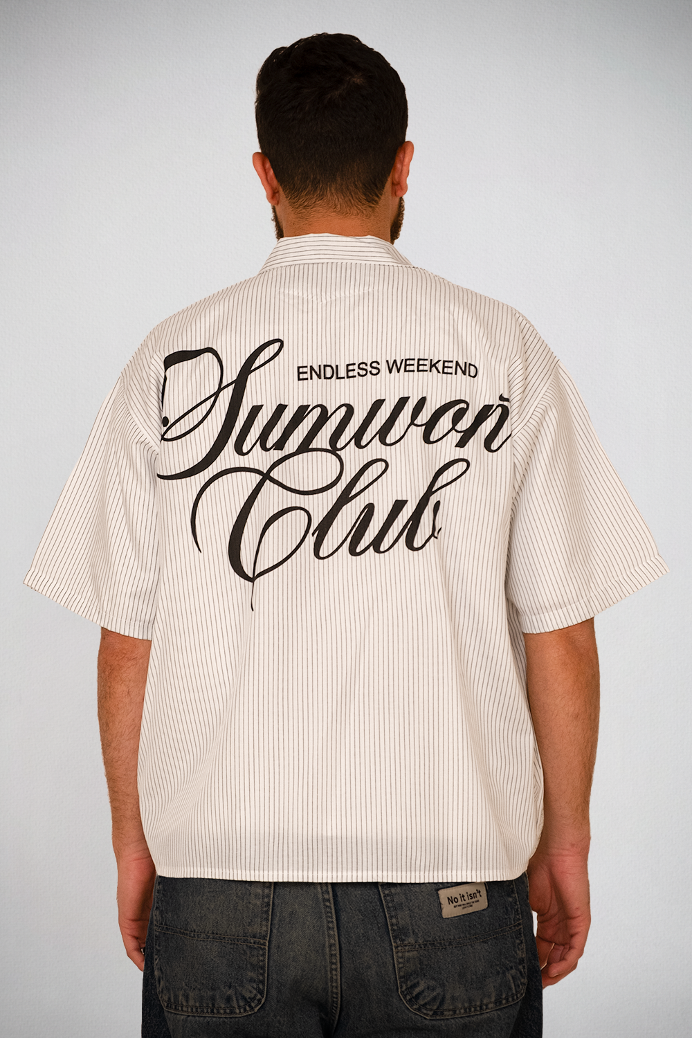 Stripe “Sunwon Club” Script Shirt – Classic Edition