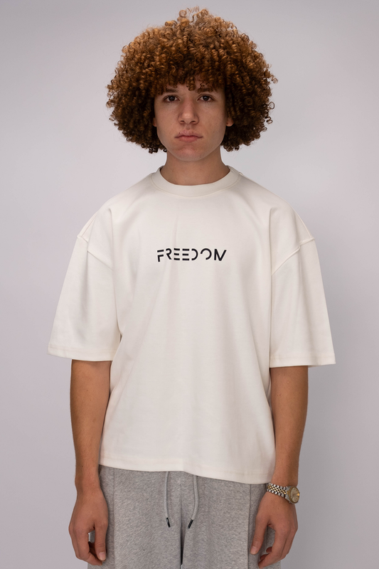 Freedom Box Fit Tee – Off White