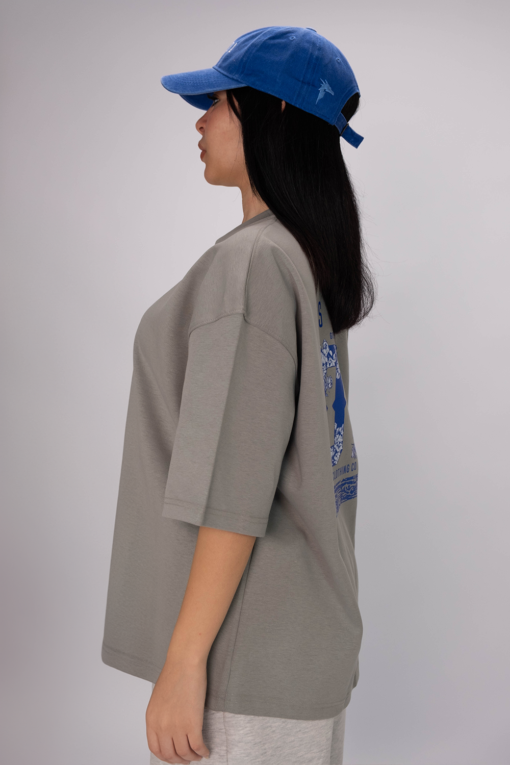 Soul 07 Oversized Tee – Grey Blue