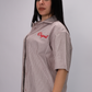 Essential Oversized  Striped Shirt – Dusty Rose